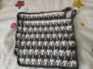 Topflappen -3 Farben 