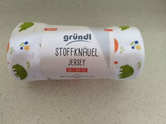 Stoff-Jersey -Weiss-Löwe 